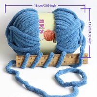 Manufacture Wholesale Hand Knitting Thick Chenille Yarn 100% Polyester Fancy Yarn Super Soft Chenille Chunky Yarn 100g/40m