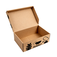 Boîtes d'expédition pliantes en carton ondulé haut de gamme personnalisées, pelliculage mat, logo personnalisé pour chaussures et chaussettes