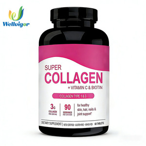 Comprimés <span class=keywords><strong>de</strong></span> Super <span class=keywords><strong>Collagène</strong></span> Vitamine C Biotine |   <span class=keywords><strong>Collagène</strong></span> <span class=keywords><strong>de</strong></span> <span class=keywords><strong>type</strong></span> <span class=keywords><strong>1</strong></span> et 3 en peptides |   90 comprimés pour adultes sans gluten pour la peau, les cheveux, les ongles et les articulations - Product Image 1