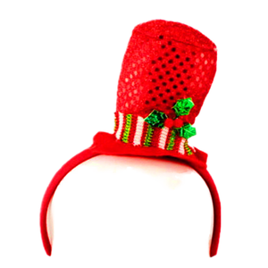 Xmas Đảng ưa thích ăn mặc trang phục <span class=keywords><strong>sequin</strong></span> <span class=keywords><strong>mini</strong></span> <span class=keywords><strong>Top</strong></span> hat giáng sinh headbands HPC-2955 - Product Image 1