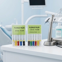 K-FLEXOFILE Consommables dentaires manuels en acier inoxydable, limes endodontiques pour canal radiculaire à profil minimal, section transversale triangulaire, différentes tailles