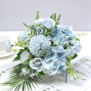 O-X322 Nouvelle conception rose <span class=keywords><strong>bouquet</strong></span> de fleurs en soie artificielle <span class=keywords><strong>pas</strong></span> <span class=keywords><strong>cher</strong></span> <span class=keywords><strong>bouquet</strong></span> de <span class=keywords><strong>mariée</strong></span> mariage fleurs artificielles <span class=keywords><strong>bouquet</strong></span> - Product Image 6