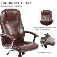 Haute qualité moderne patron affaires exécutif chaise de bureau pivotante Chrome accoudoir mécanisme d'inclinaison en gros personnalisation chaise de travail