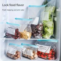 Sac Réutilisable Refermable Auto-Portant pour Congélation Fruits Légumes, Pochette Organisateur Alimentaire Cuisine