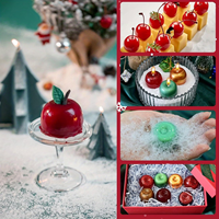 15-fach 3D Apfel Silikon Mousse Kuchenform Pudding Dessert Schokoladenform Fruchtkuchen Dekorationswerkzeug für Weihnachten