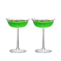 Verre à cocktail coupe, verre à martini, verre à champagne, gobelet peu profond pour bar, fête, mariage – Vente chaude