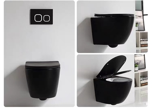 Toilettes murales Standard de haute qualité, articles sanitaires, réservoir dissimulé, Design moderne, chasse d'eau sans bords - Product Image 2