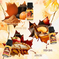 Ensemble d'huiles parfumées d'automne pour diffuseur, senteurs d'automne pour la fabrication de savons et de bougies : cidre épicé, sirop d'érable, cannelle, tarte aux pommes