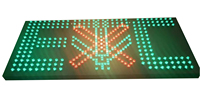 Signalisation à haute luminosité 200 mm 300 mm avec croix rouge et flèche verte pour station de péage, station d'arrêt, parking, alimentée par le réseau électrique, 80 000 heures de fonctionnement