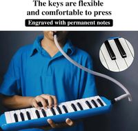 Kongsheng ME-32B 32-Key Stainless Steel and ABS Blue Musical Keyboard Instrument School Teaching Tool for Students