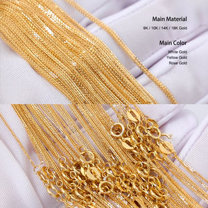 Collier chaîne Chopin en or massif 18 carats de style hip hop de 1.5mm d'épaisseur pour hommes et femmes - Product Image 2