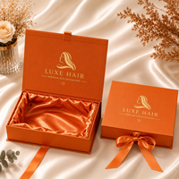 Emballage personnalisé pour cheveux, boîte blanche pour perruque, boîte pour extensions de cheveux, boîte cadeau magnétique pliable de luxe, fabricant