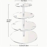 Support à vin en acrylique transparent sur 3 niveaux, présentoir de verres pour 12 tasses, tour de présentation de boissons pour mariage et fête