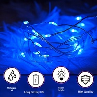 Guirlandes lumineuses LED avec fil argenté, boîte à piles bouton, bouquet cadeau, décoration de Noël pour la pâtisserie