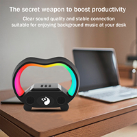 Réveil RGB portable en forme de champignon pour voiture, haut-parleur sans fil extérieur longue durée avec radio et batterie intégrée OEM