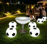 Ensemble de tabourets de bar et tables hautes à éclairage LED, étanche, lumineux, design moderne, écologique, durable, pour cuisine commerciale