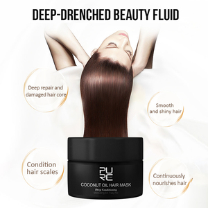Máscara de cabelo com ingredientes naturais de extrato de óleo de coco PURC para todos os tipos de cabelo - Product Image 3