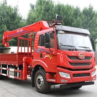 Camion LUGONG 4x2 3t-15t avec grue à bras droit hydraulique, moteur et boîte de vitesses, grue montée sur camion