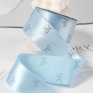 Ruban en satin de haute qualité luxueux avec motif de nœud pailleté de 4 cm pour la décoration du col des robes, 10 yards/rouleau - Product Image 5