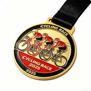 Medalla Personalizada para Corredores de Medio Maratón, Metal 2D, Esmalte Duro, Baño de Oro, Impresión por Troquelado - Product Image 5