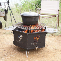 Fête en plein air Jardin Patio Camping Pique-Nique Barbecue Grill Foyer Facile À Transporter Portable Rôtisserie Charbon De Bois Barbecue Grills