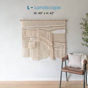 Cuerda de algodón Natural ecológica Bohemia macramé arte colgante de pared <span class=keywords><strong>DIY</strong></span> Beige <span class=keywords><strong>tapiz</strong></span> tejido a mano anudado sala de estar EH2503137 - Product Image 6
