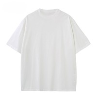 Femmes poids lourd t-shirts coupe décontractée ample 100% coton col rond à manches courtes T-shirt été décontracté basique T-shirt pour hommes