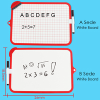 Tableau blanc effaçable à sec Foska PE encadré pour enfants avec stylo et gomme – Tableau d'écriture et de dessin
