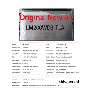 20 inch AIO LCD-monitor 1600*900 LVDS 30-pins LM200WD3 TLF1 TLC1 TJBA TLA1 TLA2 TLA3 TLA4 TLA5 TLC4 LM200WD1 TLD3 TLF1 TLE1 - Product Image 2