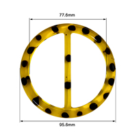 Nouveau design de boucle de ceinture en plastique en résine à motif léopard