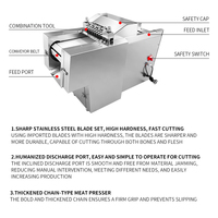 Machine à découper - machine commerciale multifonctionnelle pour la découpe de poulet frais, de canard, d'oie et de poisson - morceaux de porc braisés