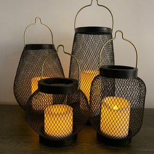 Seoled พลังงานแสงอาทิตย์เหล็กโลหะโคมไฟ-LED ไฟสวนตกแต่งโบราณโลหะโคมไฟเทียน - Product Image 1