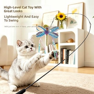 Jouet interactif pour chat avec plume et clochette en maille élastique, pour chaton, anti-ennui, 11 styles, 30g, fournitures - Product Image 5