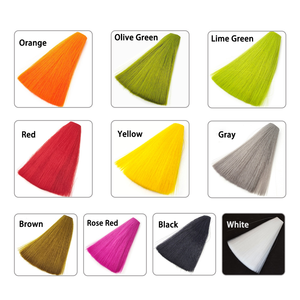 วัสดุทำหางปลอมแบบหางกวาง ขนาด 145 มม. น้ำหนัก 34 กรัมต่อช่อ 10 สี สำหรับทำสตรีมเมอร์ ทูบ แซลมอน จิ๊ก และแมลงวันน้ำเค็ม - Product Image 3