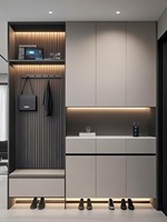 Meuble à chaussures moderne et minimaliste en bois pour l'entrée du salon, avec dimensions personnalisables pour la maison et l'appartement