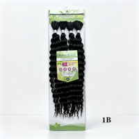 Extensions de cheveux synthétiques BELEZA en gros, teintes, ondulées profondes, pour tresses au crochet, torsades bouclées, double trame, 22 pouces