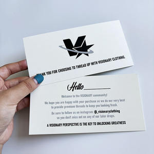 การ์ดกระดาษรูปทรงตัดตามสั่ง พร้อมโลโก้บริษัท สำหรับการ์ดอวยพร มีรูเจาะ สำหรับใช้ในการส่งเสริมการขาย - Product Image 3