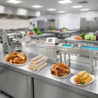 Machine automatique compacte pour la fabrication de rouleaux de printemps, équipement réglable pour le remplissage et le pliage de lumpia pour la production commerciale