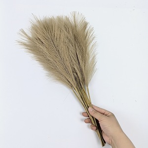 Decorazione Verde di Alta Qualità, Fiori di Erba della Pampa Gialla per Decorazioni Matrimoniali, Piante Artificiali da Interno in Vaso - Product Image 3