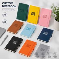 Carnet personnalisé avec logo imprimé, carnet promotionnel A5, couverture rigide en cuir PU, bloc-notes avec logo en relief, impression personnalisée