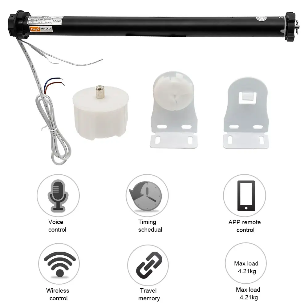 Szmyq đay ZigBee tuya thông minh cho 4mtr Chiều rộng Con lăn mù động cơ bánh Gói Phụ tùng cửa sổ nhà cơ giới mở