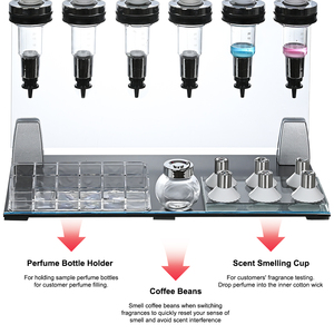 Máquina dispensadora de perfumes para llenado, prueba y degustación con soporte para botellas, manual, de mostrador, de acero inoxidable - Product Image 5
