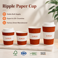 Vaso de Papel de Triple Pared con Recubrimiento Interno Anti-fugas y Protección, para Café, Espresso, Cafetería, Bar, para Llevar