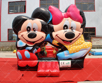 Château gonflable en PVC de qualité commerciale, jouets de location pour fêtes d'enfants, Minnie Mouse, Mickey Mouse, maison de rebond gonflable