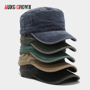 <span class=keywords><strong>หมวก</strong></span>แก๊ปทรงแบนสีพื้นสไตล์อเมริกันแบบฟอกสี <span class=keywords><strong>หมวก</strong></span>แคมป์สไตล์เรโทรลำลองสำหรับทำงาน <span class=keywords><strong>หมวก</strong></span>เบสบอลผ้าฝ้ายสำหรับผู้ชาย ป้องกันแสงแดดสำหรับกิจกรรมกลางแจ้ง - Product Image 1