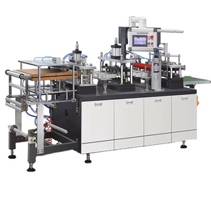 เครื่องขึ้นรูปภาชนะอัตโนมัติ เครื่องทำฝาพลาสติกแบบใช้แล้วทิ้งสำหรับแก้วกาแฟ เครื่องทำกล่องเค้ก เครื่องขึ้นรูปฝาแก้ว - Product Image 1