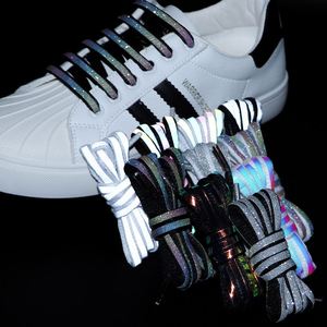 Lacets de chaussures en polyester colorés phosphorescents en gros, lacets de baskets lumineux, lacets de chaussures fluorescents tendance - Product Image 2