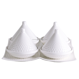 Vente en gros d'assiettes modernes en porcelaine pour snack assiettes de beurre pour restaurant avec couvercle <span class=keywords><strong>plat</strong></span> à beurre en céramique pour <span class=keywords><strong>tajine</strong></span> avec couvercle - Product Image 5