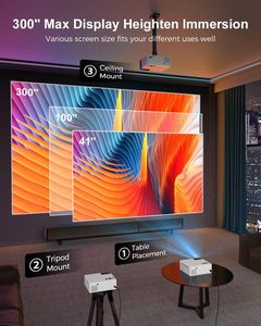 Hot Selling Draagbare Led Smart <span class=keywords><strong>Projector</strong></span> 1080P Full Hd Filmbioscoop Met Draadloze Thuisbioscoopprojector - Product Image 5