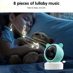 Moniteur Bébé 1080p 5 Pouces Double Mode avec <span class=keywords><strong>Audio</strong></span> Bidirectionnel, Vision Nocturne et <span class=keywords><strong>Lecteur</strong></span> de Musique Multifonctionnel pour Bébé et Soignant - Product Image 4